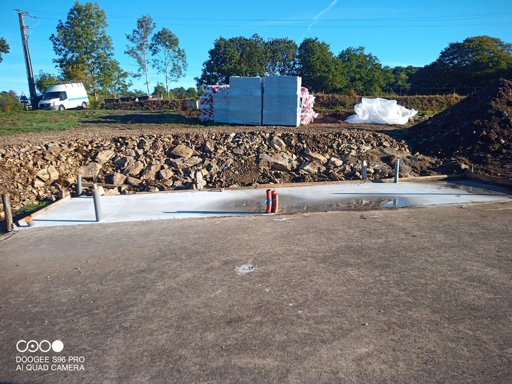 Dalle béton pour chalet en bois habitable