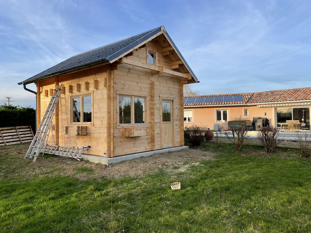 chalet en bois habitable 60m2 avec mezzanine