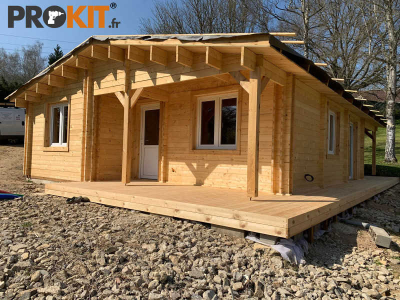 Chalet en bois habitable livré monté 100-120m² : prix chalet et montage