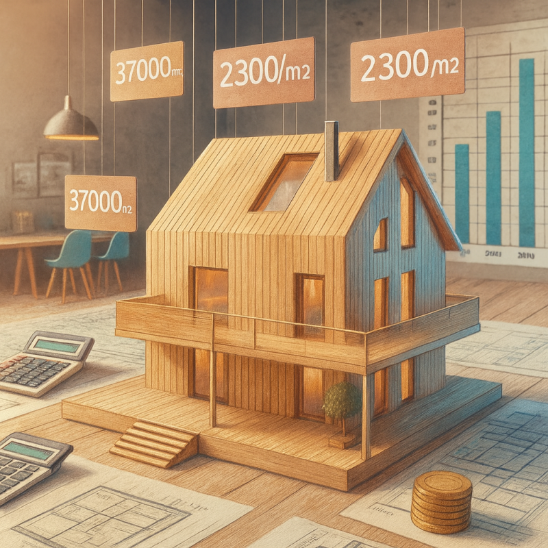 Budget global pour un chalet en bois livré monté : prix au m² par poste