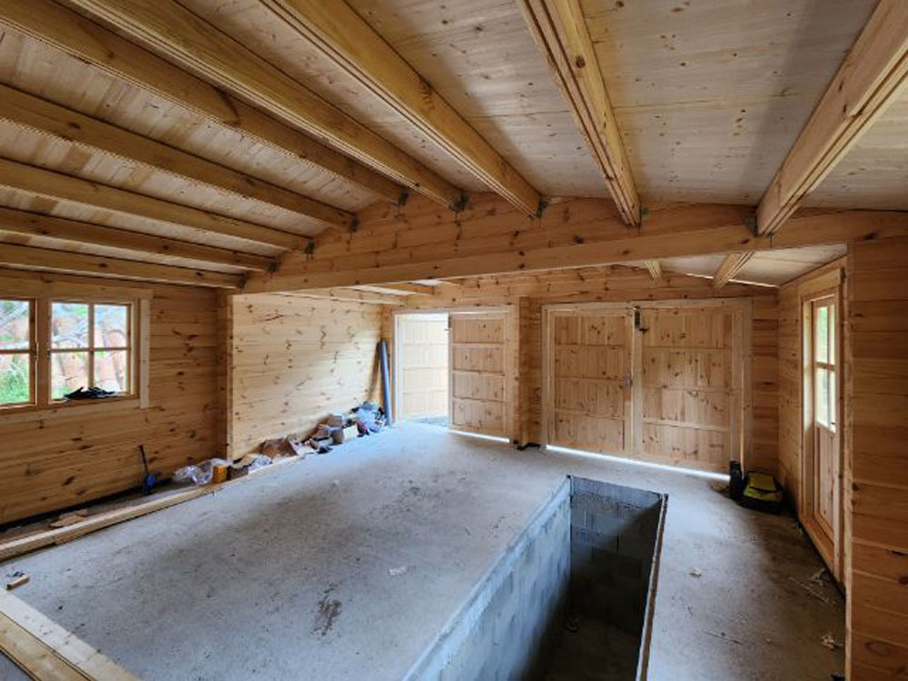 Intérieur garage en bois